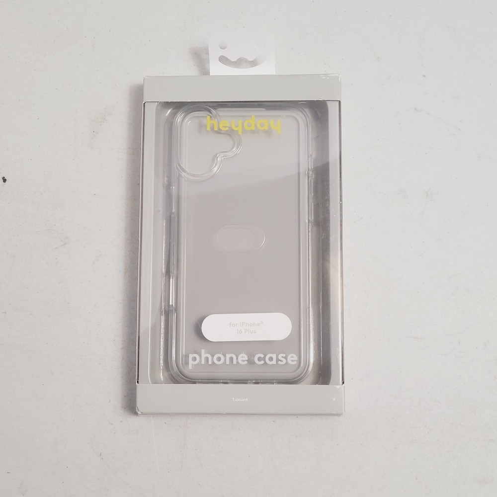 Heyday Apple iPhone 16 Plus Clear Phone Case Wireless Charging Compatible New